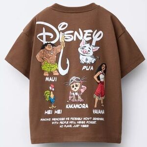 Disney Brown T-Shirt with Moana Characters
